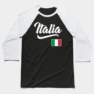 Italian Flag Italy Italian Italiano Heritage Baseball T-Shirt